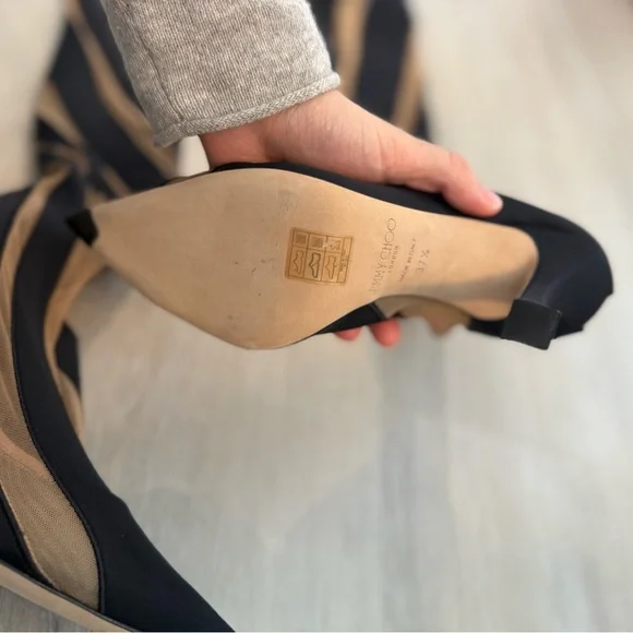 New JIMMY CHOO x Mugler over-the-knee sock boots 37.5 - Picture 12 of 16